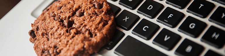 cookie on the keyboard